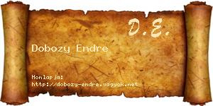 Dobozy Endre névjegykártya